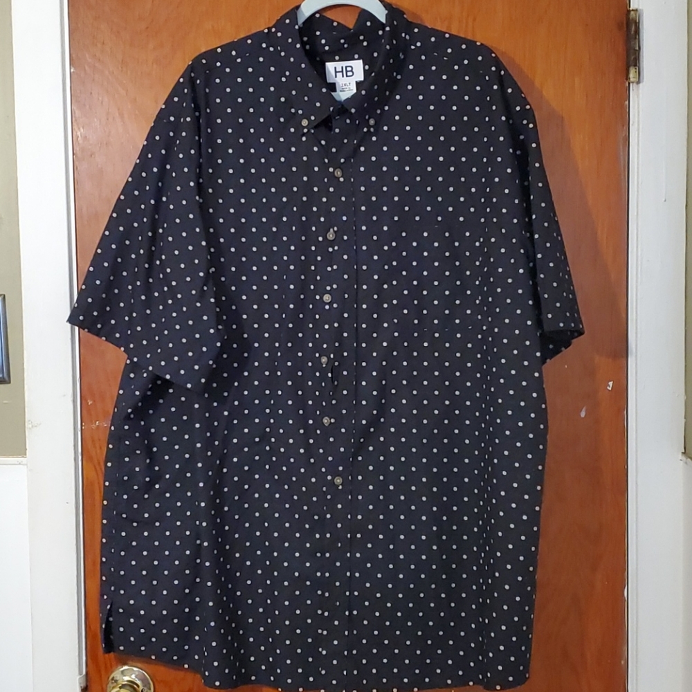 Harbor Bay black and white polka dot button up